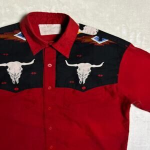 Vintage Yoked Western Cowboy Shirt Men's L Art-to-Wear Southwest Rockabilly